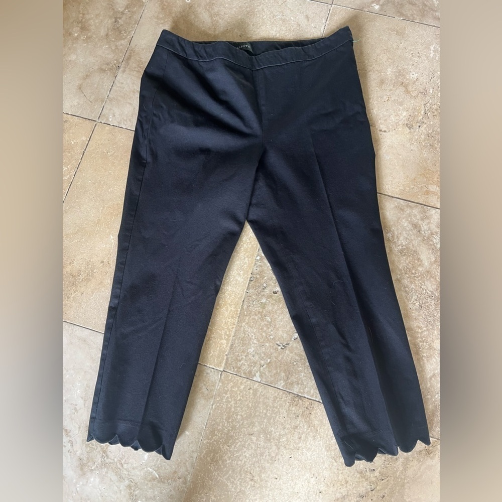 Talbots Chatham ladies crop black pants size 10 excellent condition side zip - Picture 8 of 11